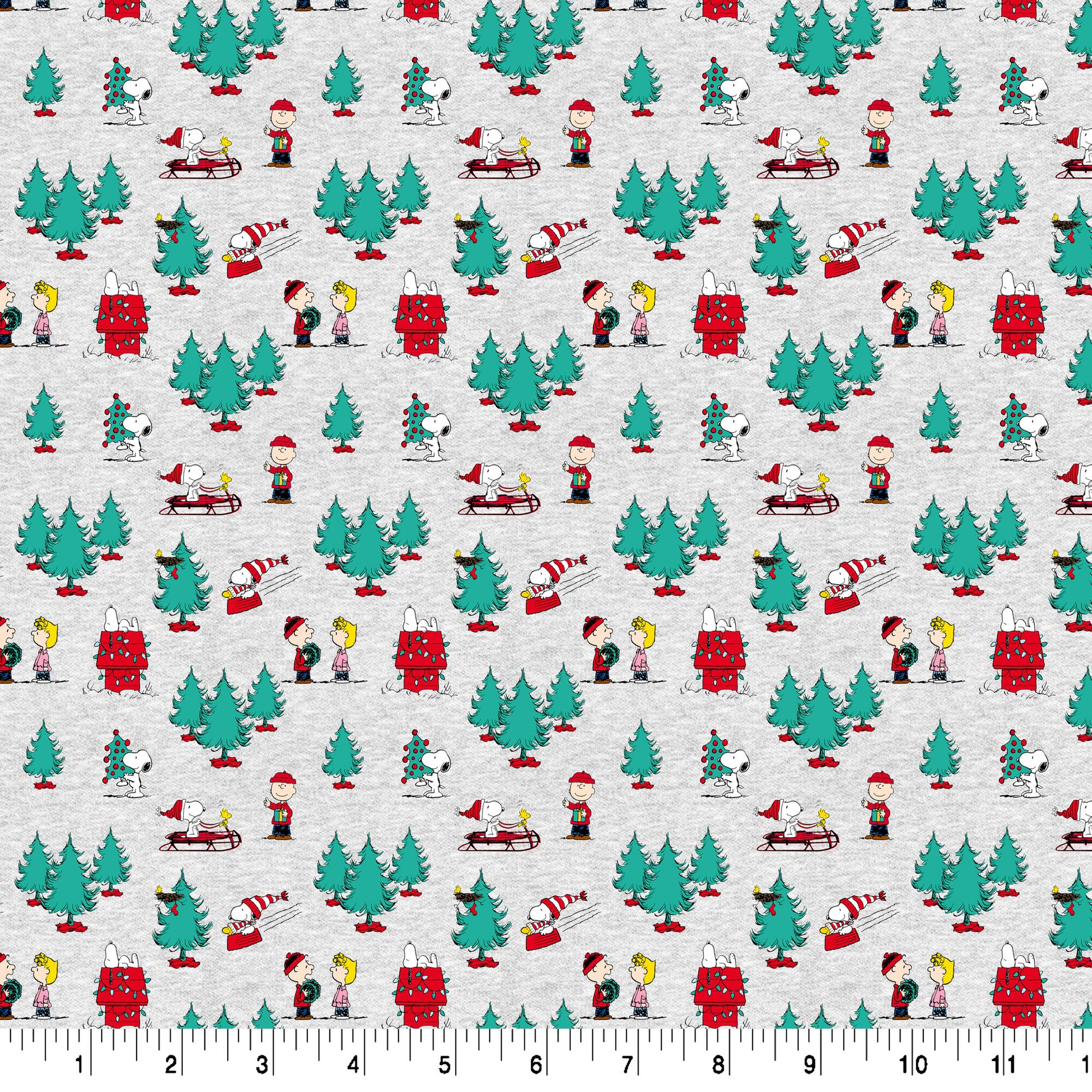 Peanuts® Christmas Trees Cotton Fabric